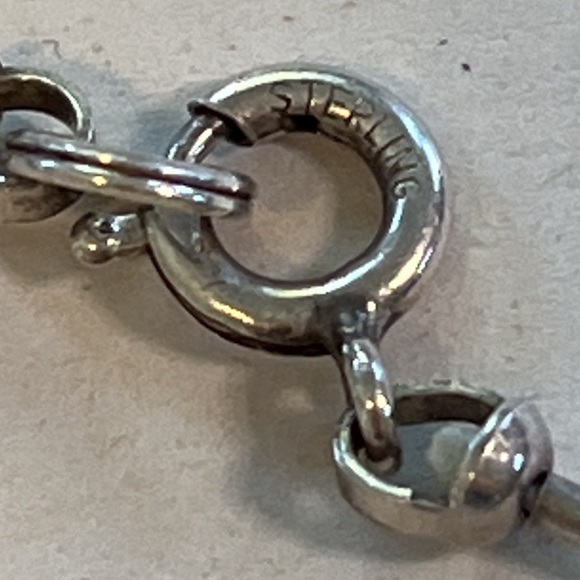 Sterling silver 925  beads necklace 16” - Picture 5 of 7